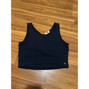 Roxy Navy‎ Blue Crop Top Athletic Tank Sleeveless Activewear